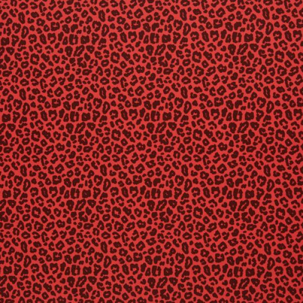 Baumwolle Leoni Animalprint  Koralle/Burgundy by Swafing